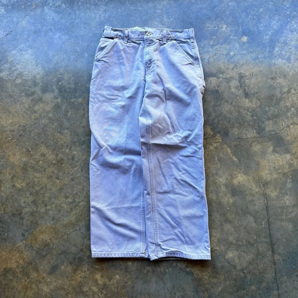 Carhartt‎ B11 Washed Duck Work Dungaree Pants Light Purple Lavender 33x30 Mens